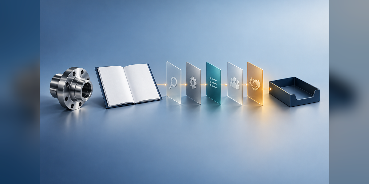 best b2b content marketing services for industrial companies: The Specification-to-RFQ Authority Chain illustrated as an evidence-led buyer decision guide