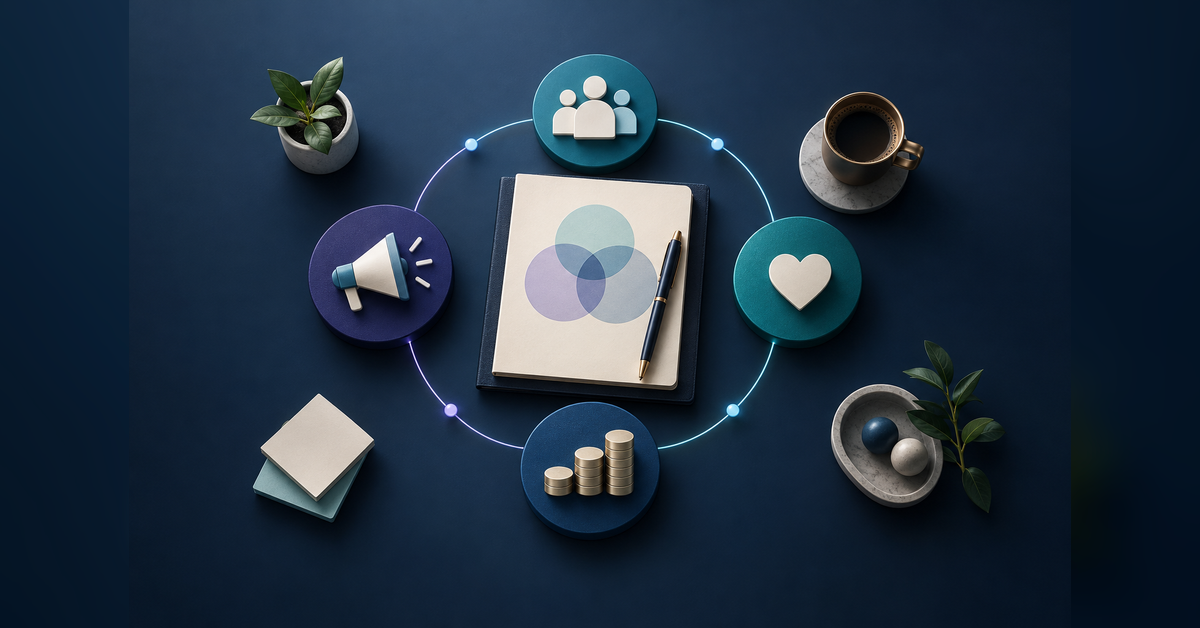 Conceptual resource blocks and connected pathways representing SaaS marketing budget allocation