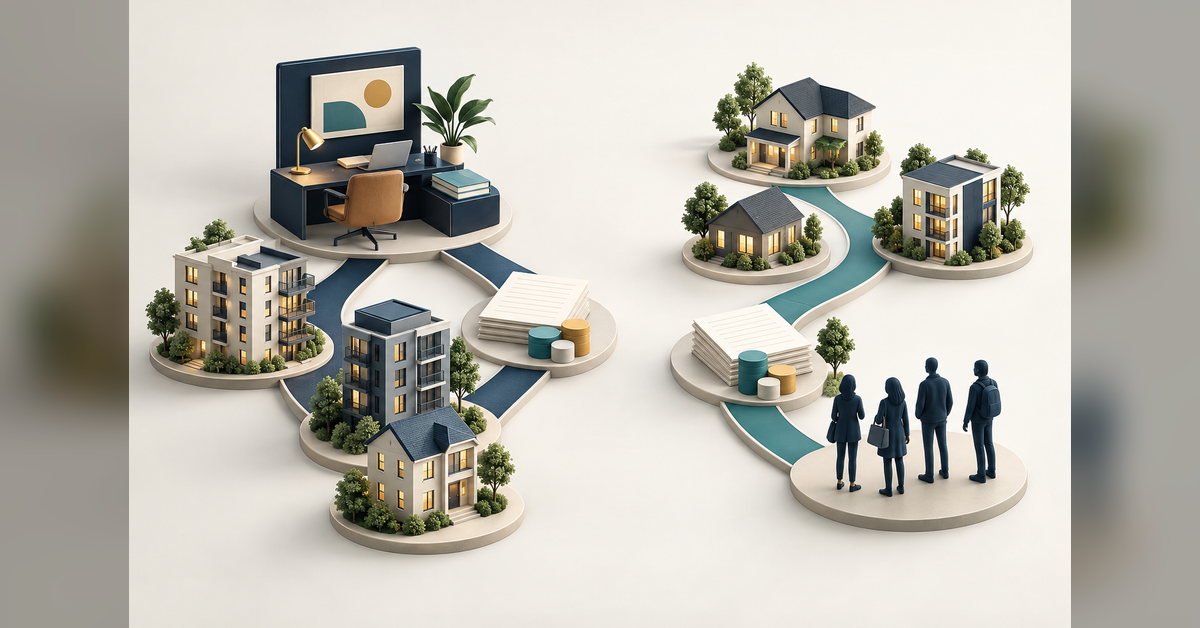 Two separate planning paths for property management owner acquisition and rental leasing budgets