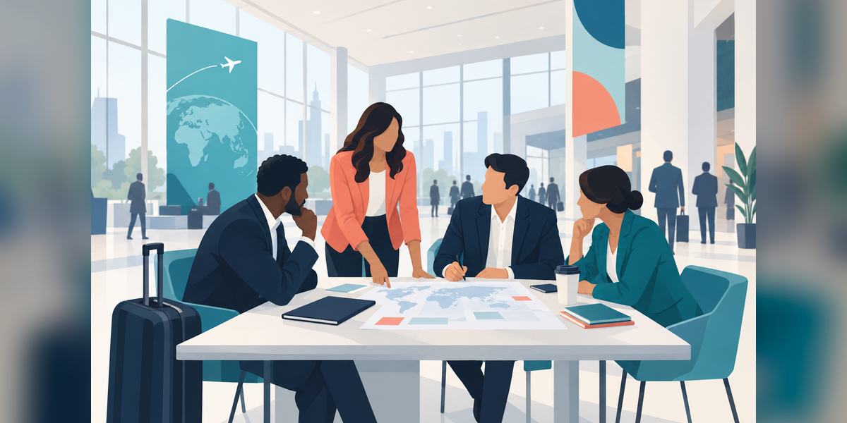 Conceptual executive planning illustration for Skift Global Forum East 2026