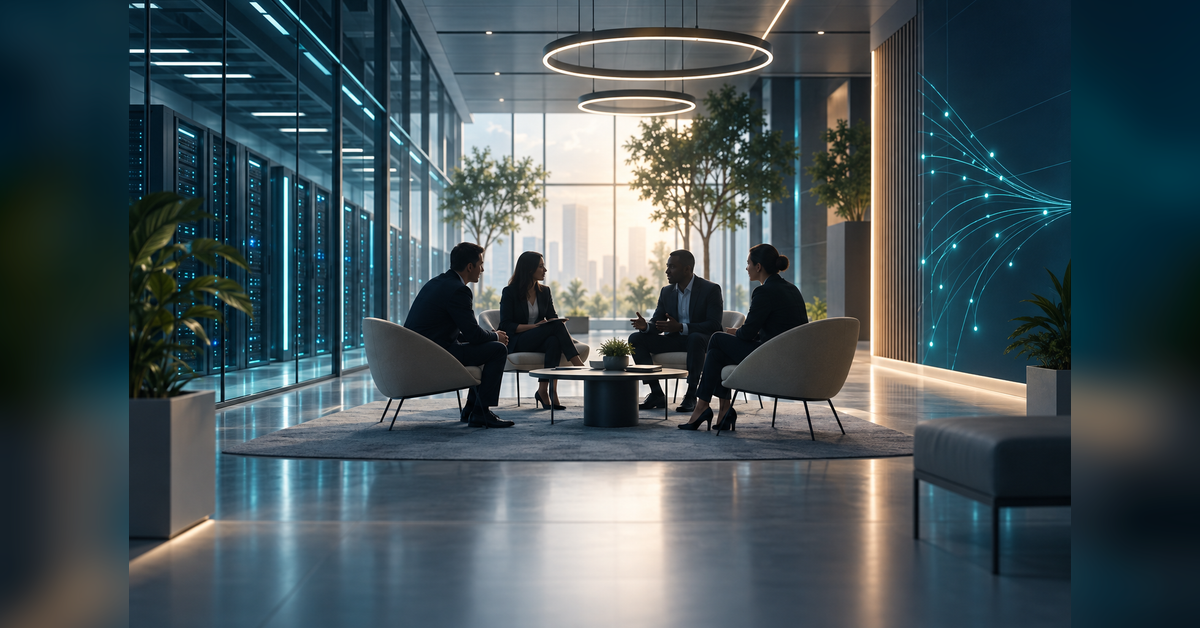 Conceptual data center conference setting for DICE National 2027 attendance planning