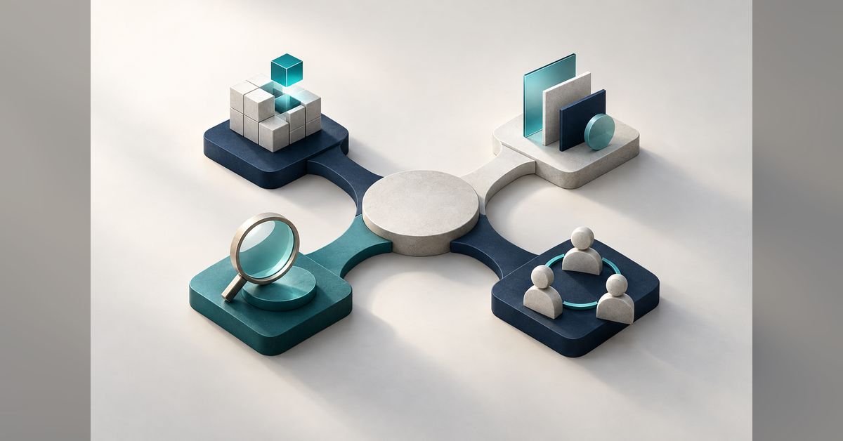 Conceptual view of HubSpot AI alternatives connecting marketing workflows, customer data, and search visibility