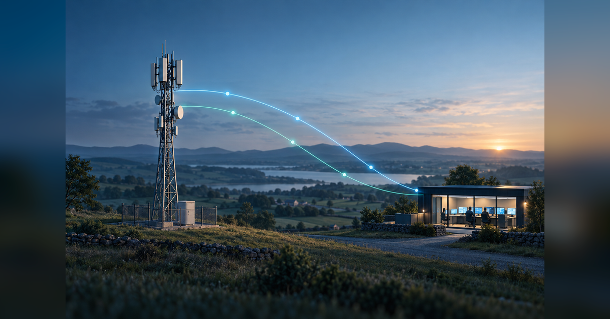 Conceptual fixed-wireless network illustration for the Cambium Networks acquisition
