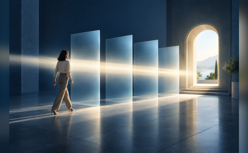 Conceptual illustration of advertising attention connecting with a clear brand message and a buyer’s next step