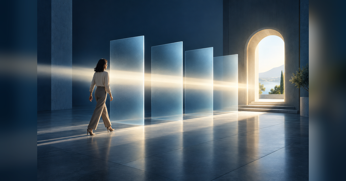 Conceptual illustration of advertising attention connecting with a clear brand message and a buyer’s next step