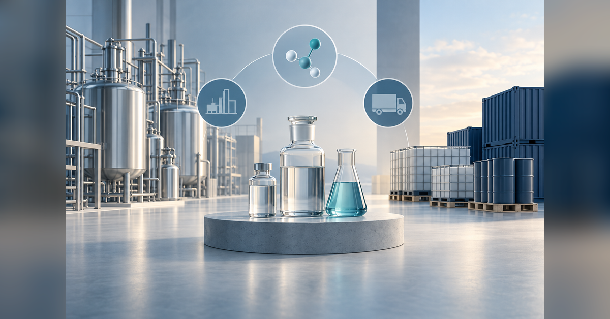 Conceptual chemical production equipment and sample vessels for evaluating fine chemical manufacturers