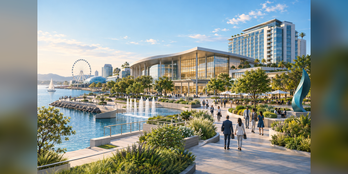 Illustrated convention district and visitor attractions for a convention and visitors bureau buyer guide