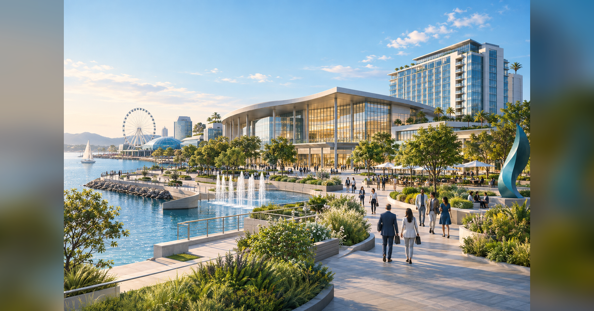 Illustrated convention district and visitor attractions for a convention and visitors bureau buyer guide