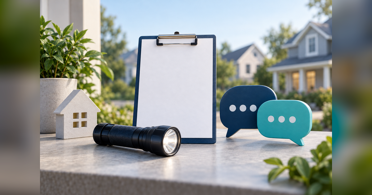 Conceptual illustration of pest control reputation management, service scheduling and customer communication