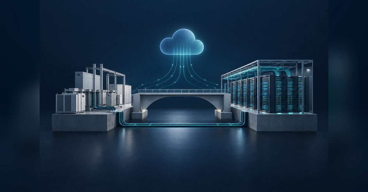 Conceptual GPU cloud infrastructure with power and fiber connections for a guide to neocloud risk