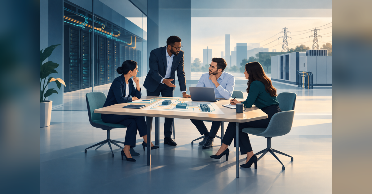 Conceptual conference planning illustration for Data Center World Australia 2027