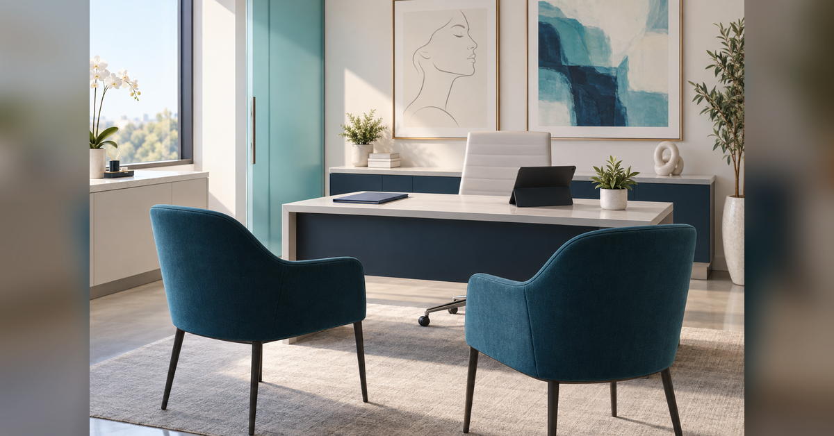 Conceptual consultation room for a plastic surgery PPC agency selection guide